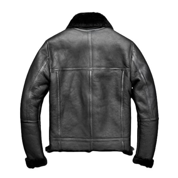 Handmade Black B3 Bomber RAF Aviator Jacket