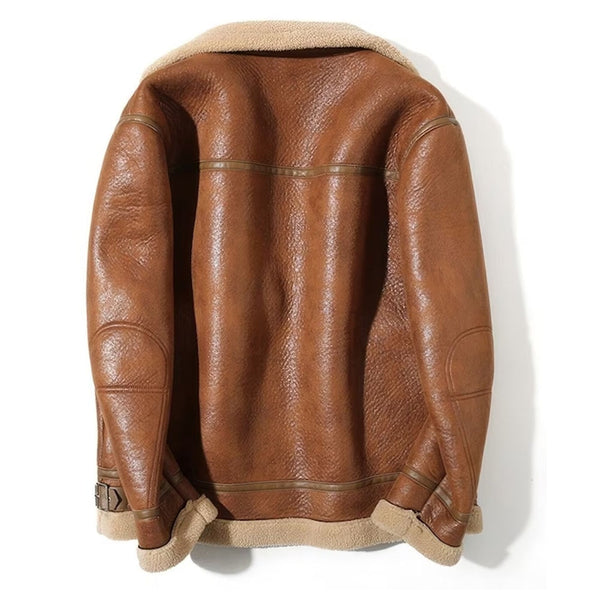 Handmade B3 Bomber RAF Aviator Leather Jacket - Cockpit Pilot Style