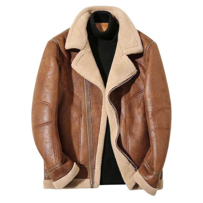 Handmade B3 Bomber RAF Aviator Leather Jacket - Cockpit Pilot Style