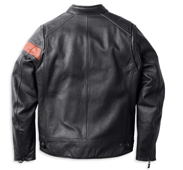 Handmade Men's Leather Harley Davi dson Hwy-100 Waterproof Leather Jacket