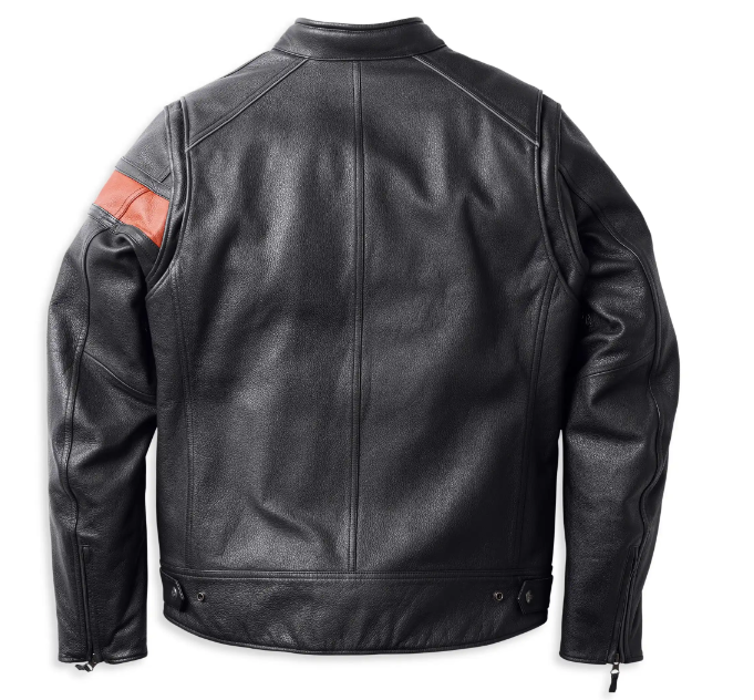 Handmade Men's Leather Harley Davi dson Hwy-100 Waterproof Leather Jacket