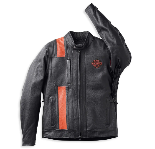 Handmade Men's Leather Harley Davi dson Hwy-100 Waterproof Leather Jacket