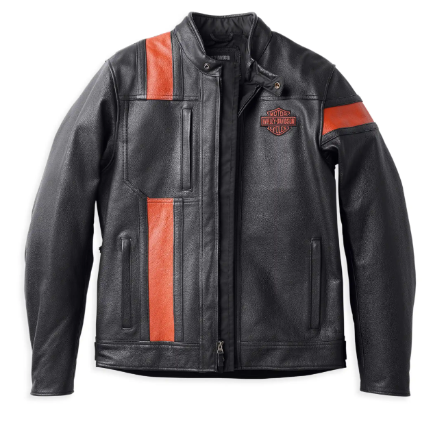 Handmade Men's Leather Harley Davi dson Hwy-100 Waterproof Leather Jacket