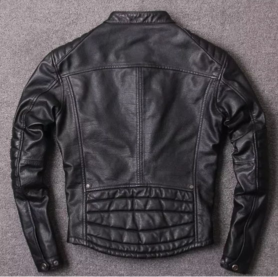 Handmade Men’s Motorcycle Biker Vintage Cafe Racer Black Real Leather Jacket