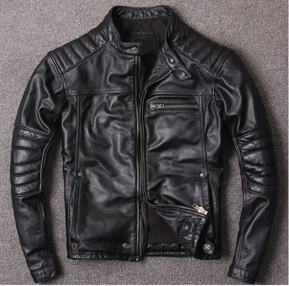 Handmade Men’s Motorcycle Biker Vintage Cafe Racer Black Real Leather Jacket