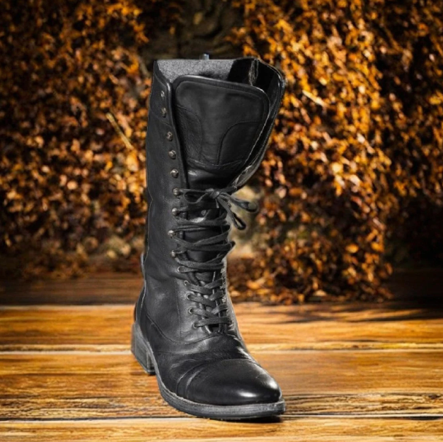 New Handmade Men's Style Superb Leather Boots Long Men Boot Leather