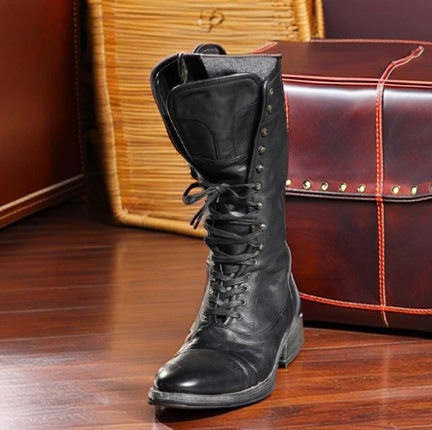 New Handmade Men's Style Superb Leather Boots Long Men Boot Leather