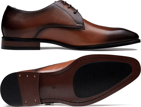 Handmade Goodyear Welted Men's Leather Dress Shoes - Oxford, Derby, Wingtip Retro Formal Business Shoes