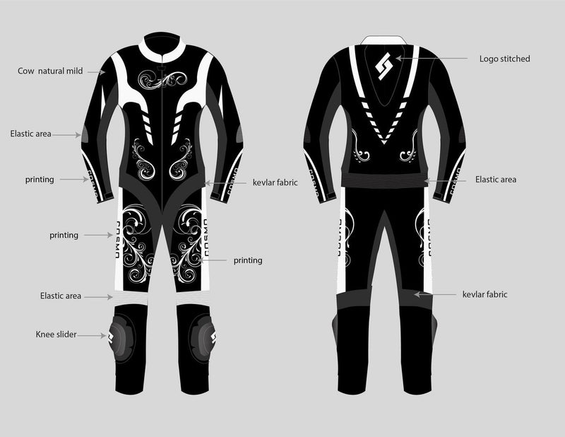 Handmade Lady Bikers Leather Suit - 2 Designs of Premium Motorcycle Gear