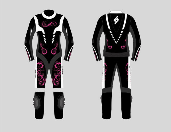 Handmade Lady Bikers Leather Suit - 2 Designs of Premium Motorcycle Gear