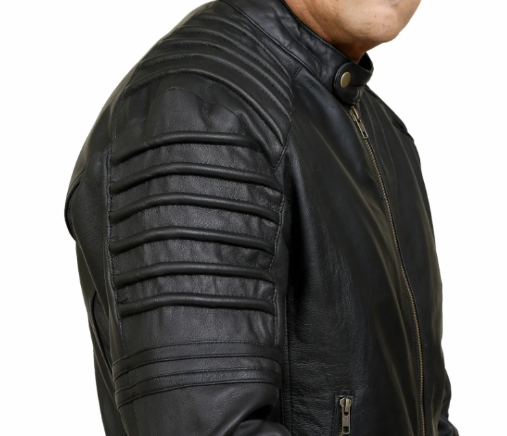 Handmade Men's Fashion Biker Style Motorcycle Jacket - Real Lambskin Leather