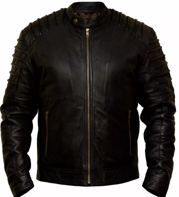 Handmade Men's Fashion Biker Style Motorcycle Jacket - Real Lambskin Leather
