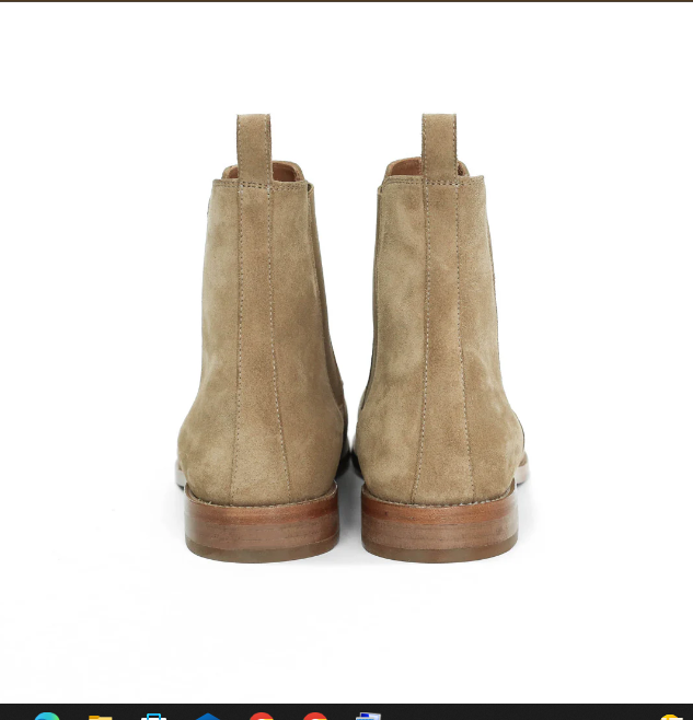 Classic Tan Chelsea Boots for Men - Handmade Suede Leather